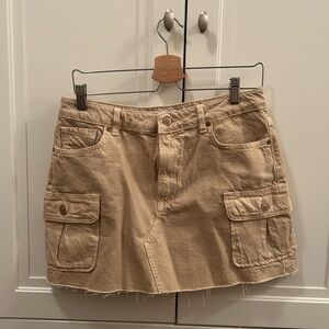 Brand new cargo denim skirt